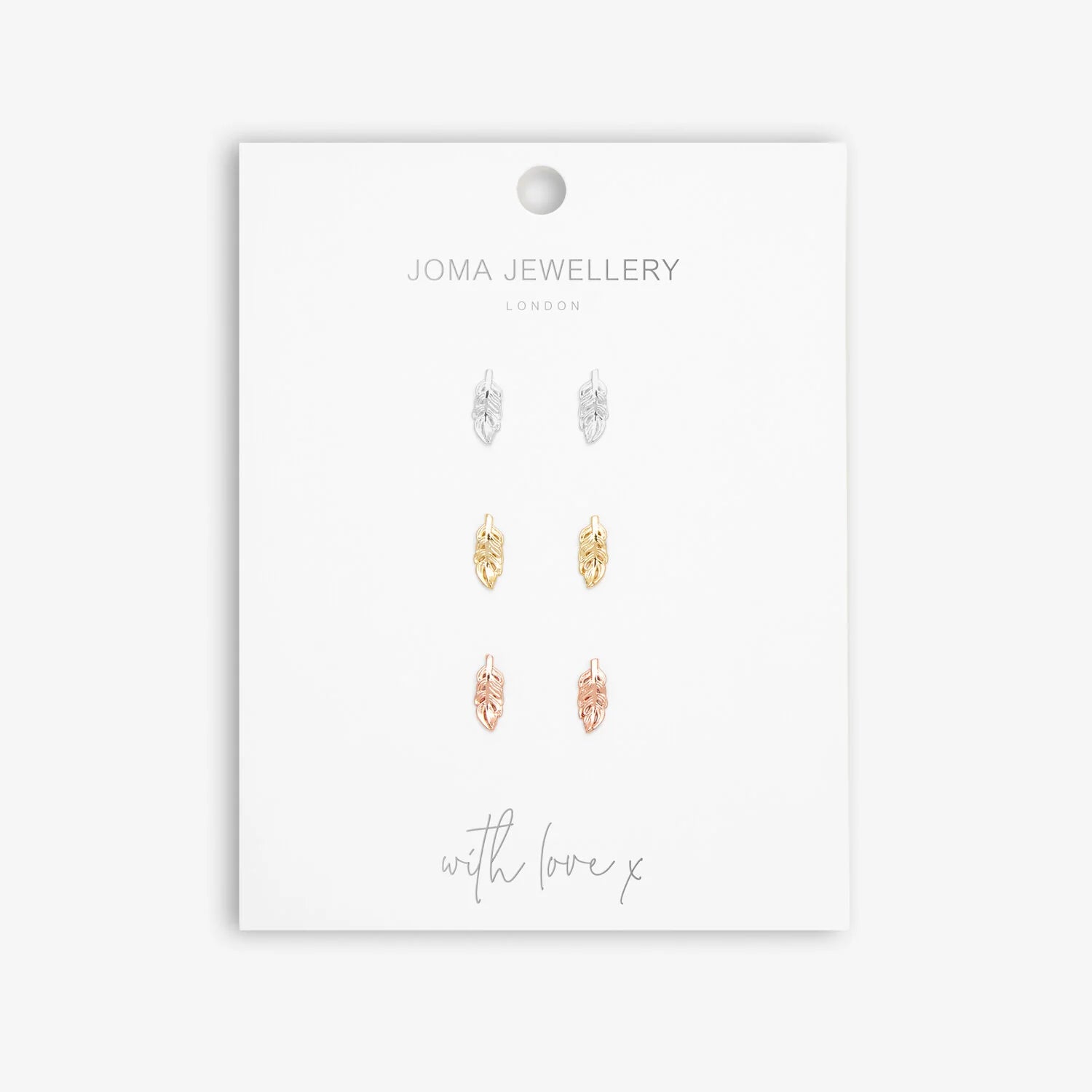 Joma Jewellery Florence Feather Stud Earrings