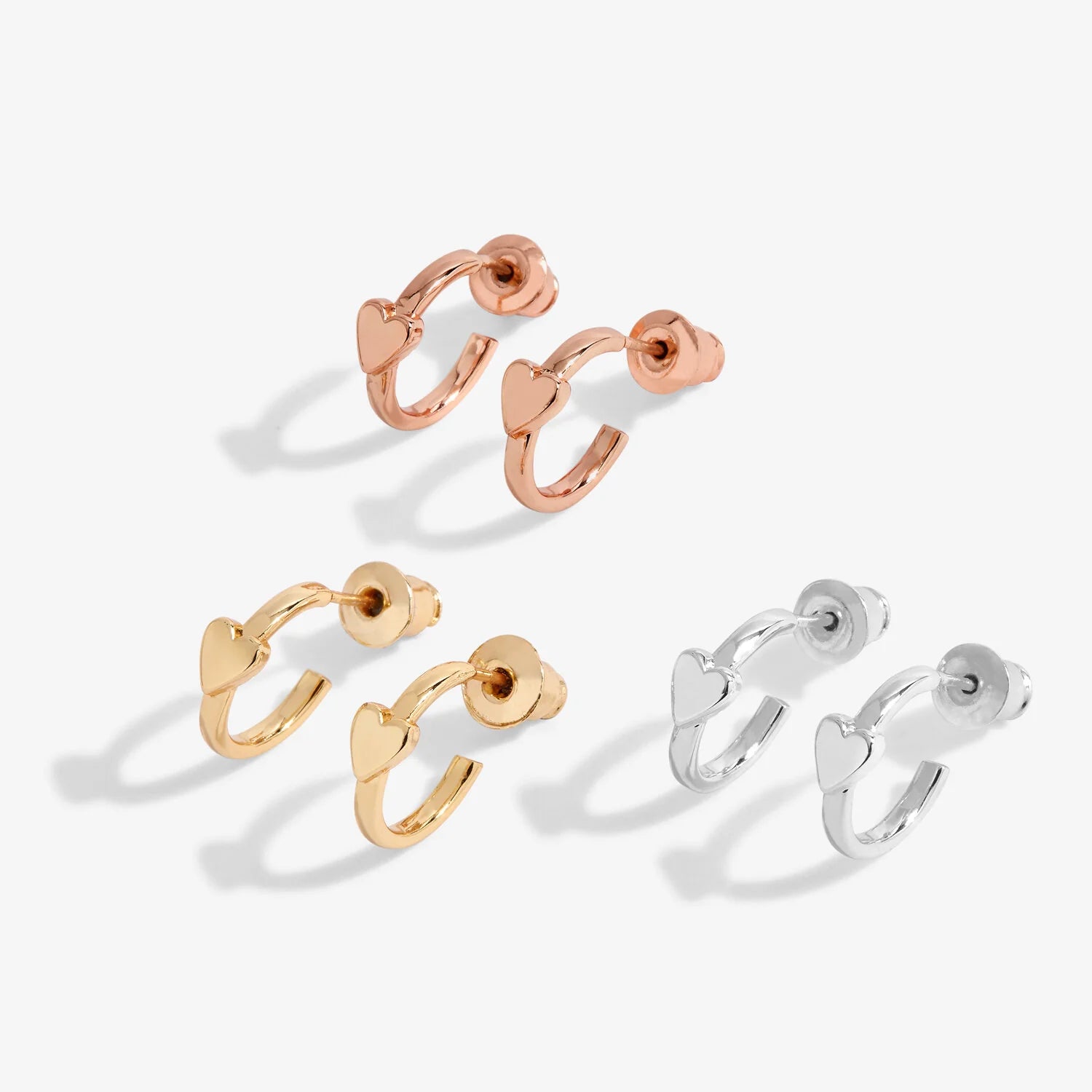Joma Jewellery Florence Heart Hoops Earrings