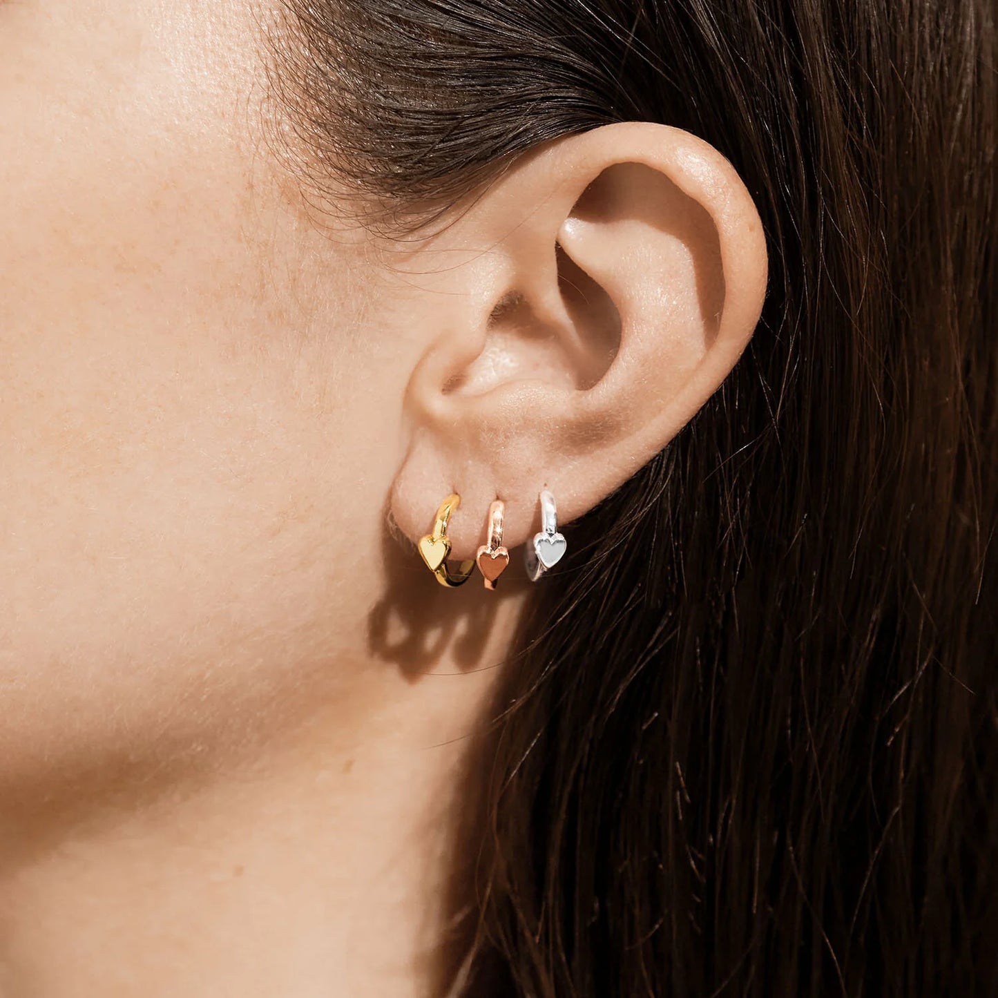 Joma Jewellery Florence Heart Hoops Earrings