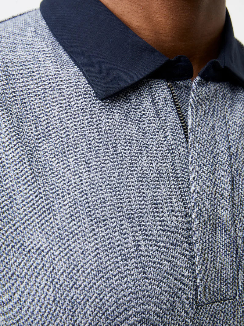 French Connection Graphic Zip Polo Shirt