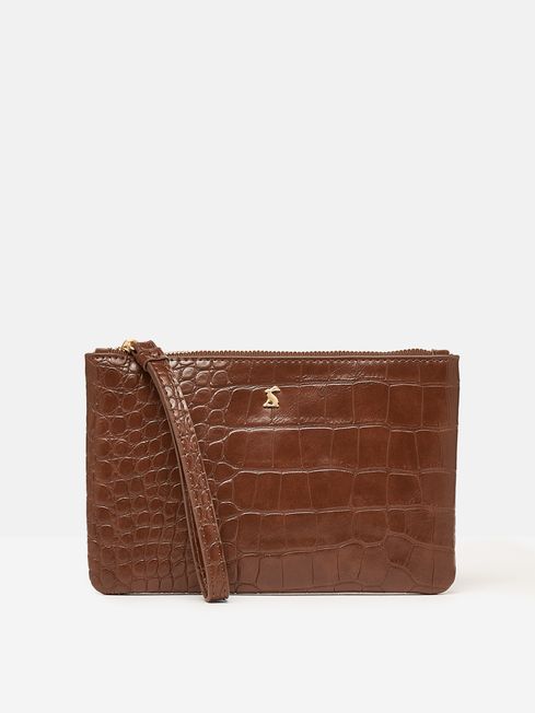 Joules Eliza Faux Leather Croc Effect Pouch