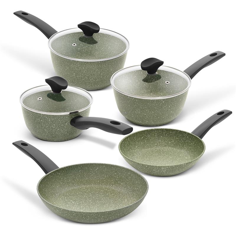 Prestige Eco Non-Stick Saucepan with Lids & Frying Pan 5 Piece set