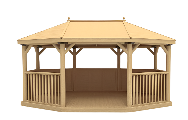 Forest Garden Premium Oval Wooden Gazebo With Cedar Roof