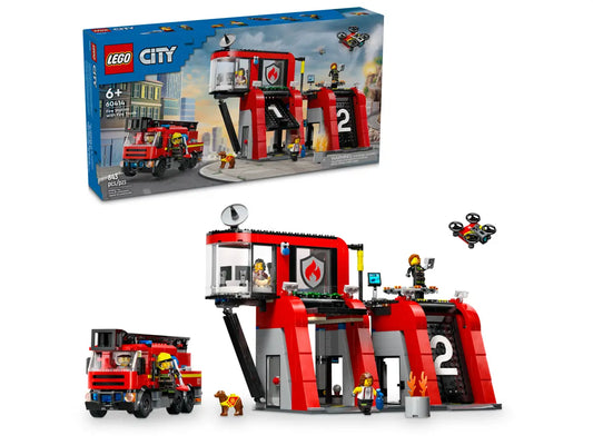 Lego City Fire Station with Fire Truck 60414