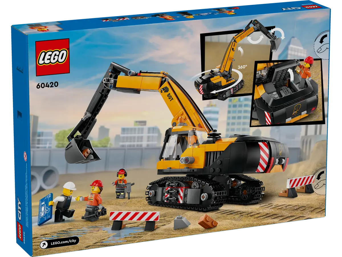 Lego City Yellow Construction Excavator 60420