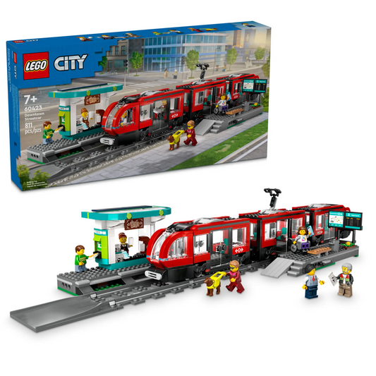 Lego City Downtown Streetcar And Station City Trains 60423