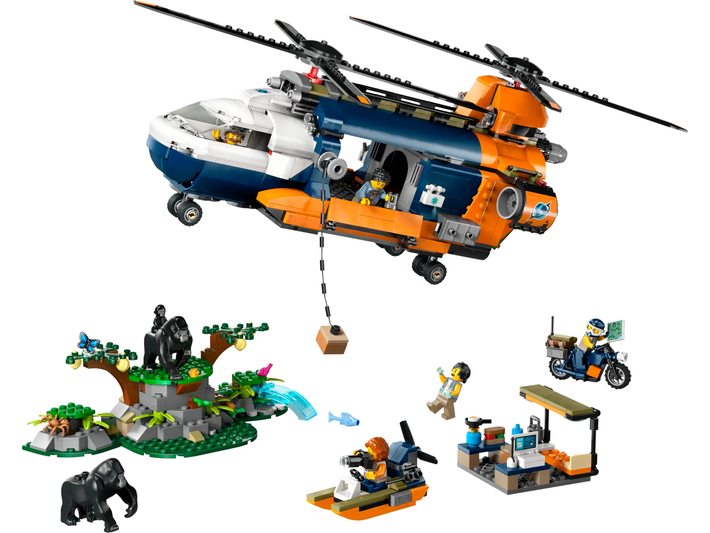 Lego City Jungle Explorer Helicopter at Base Camp 60437