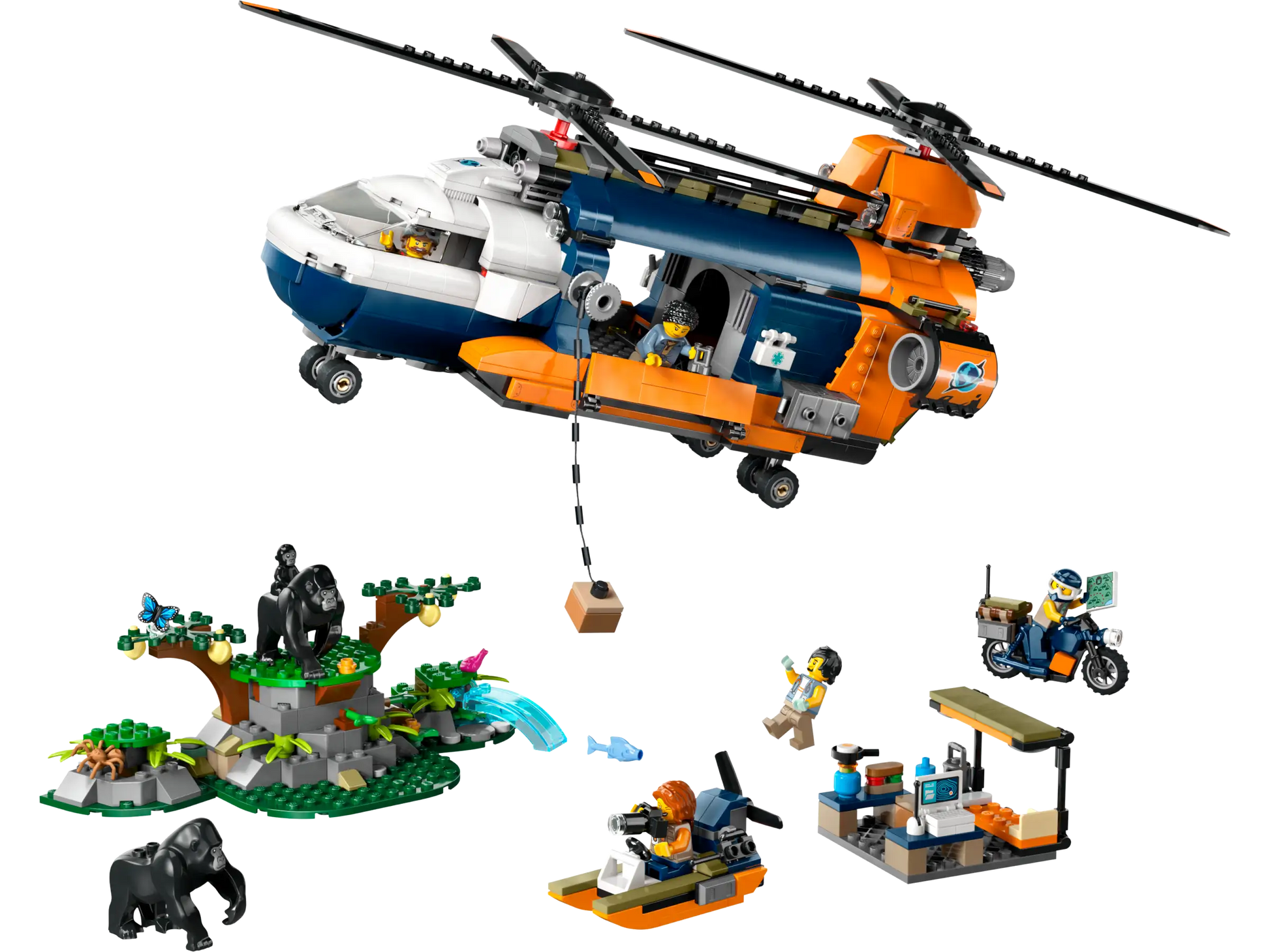 Lego City Jungle Explorer Helicopter at Base Camp 60437