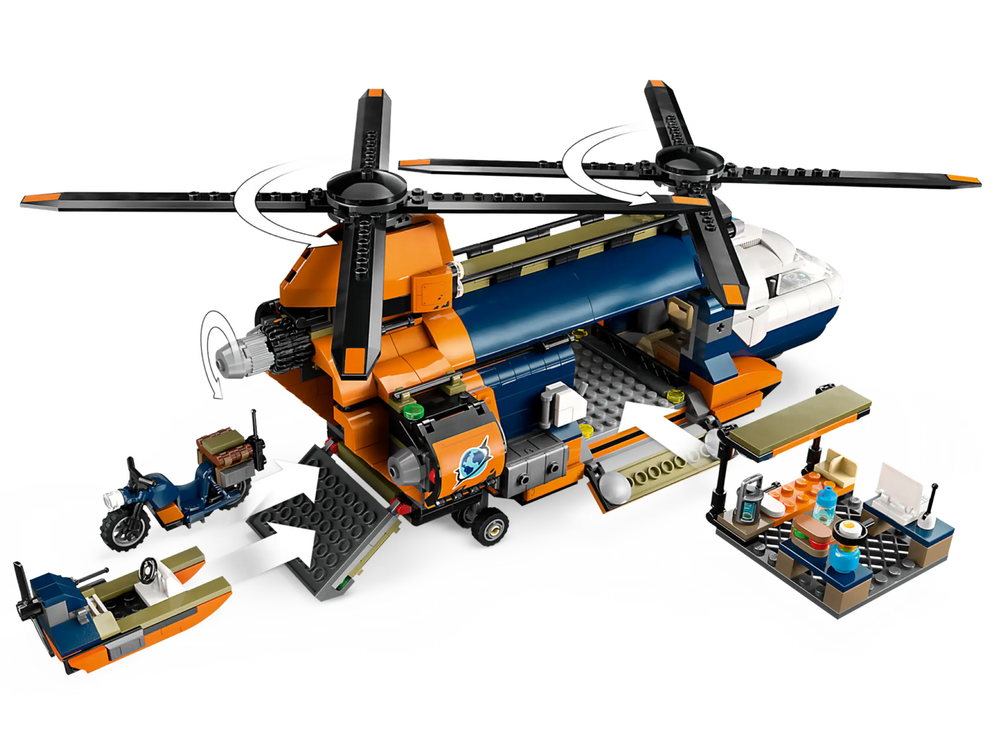 Lego City Jungle Explorer Helicopter at Base Camp 60437