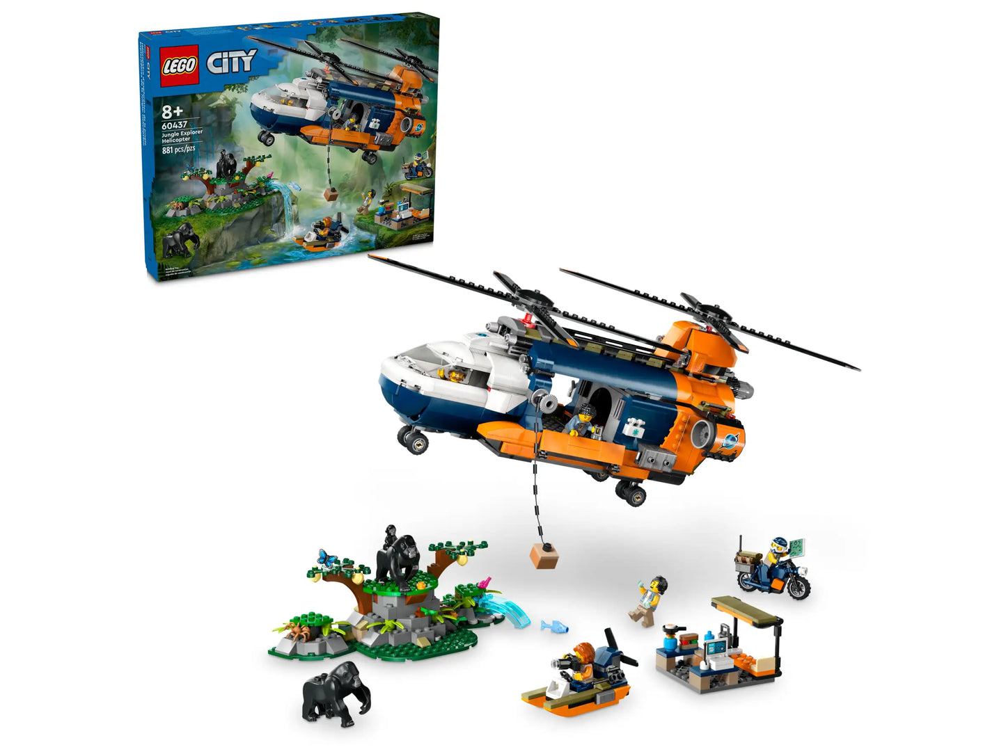 Lego City Jungle Explorer Helicopter at Base Camp 60437