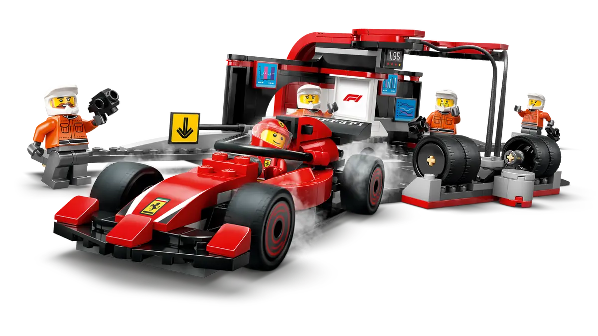 Lego City F1 Pit Stop & Pit Crew with Ferrari Car 60443