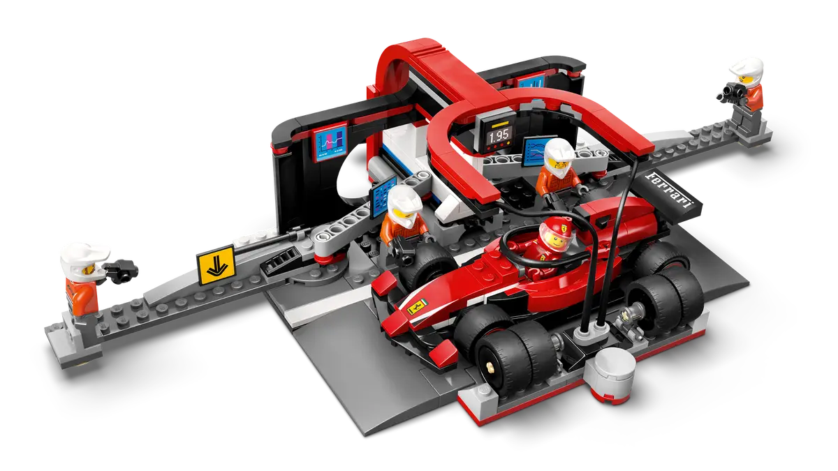Lego City F1 Pit Stop & Pit Crew with Ferrari Car 60443