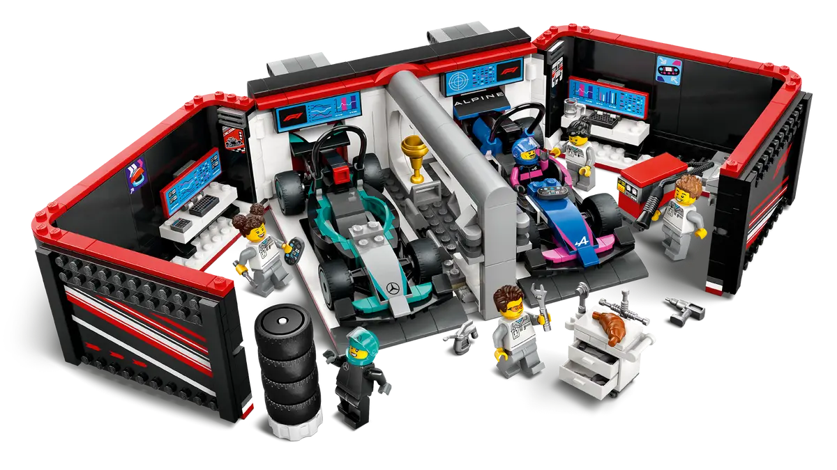 Lego City F1 Garage & Mercedes-AMG & Alpine Cars 60444