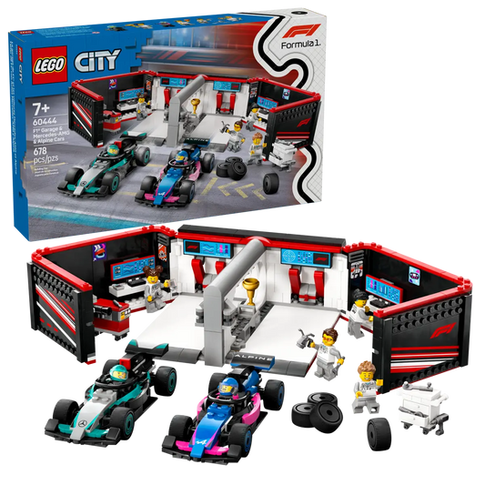 Lego City F1 Garage & Mercedes-AMG & Alpine Cars 60444