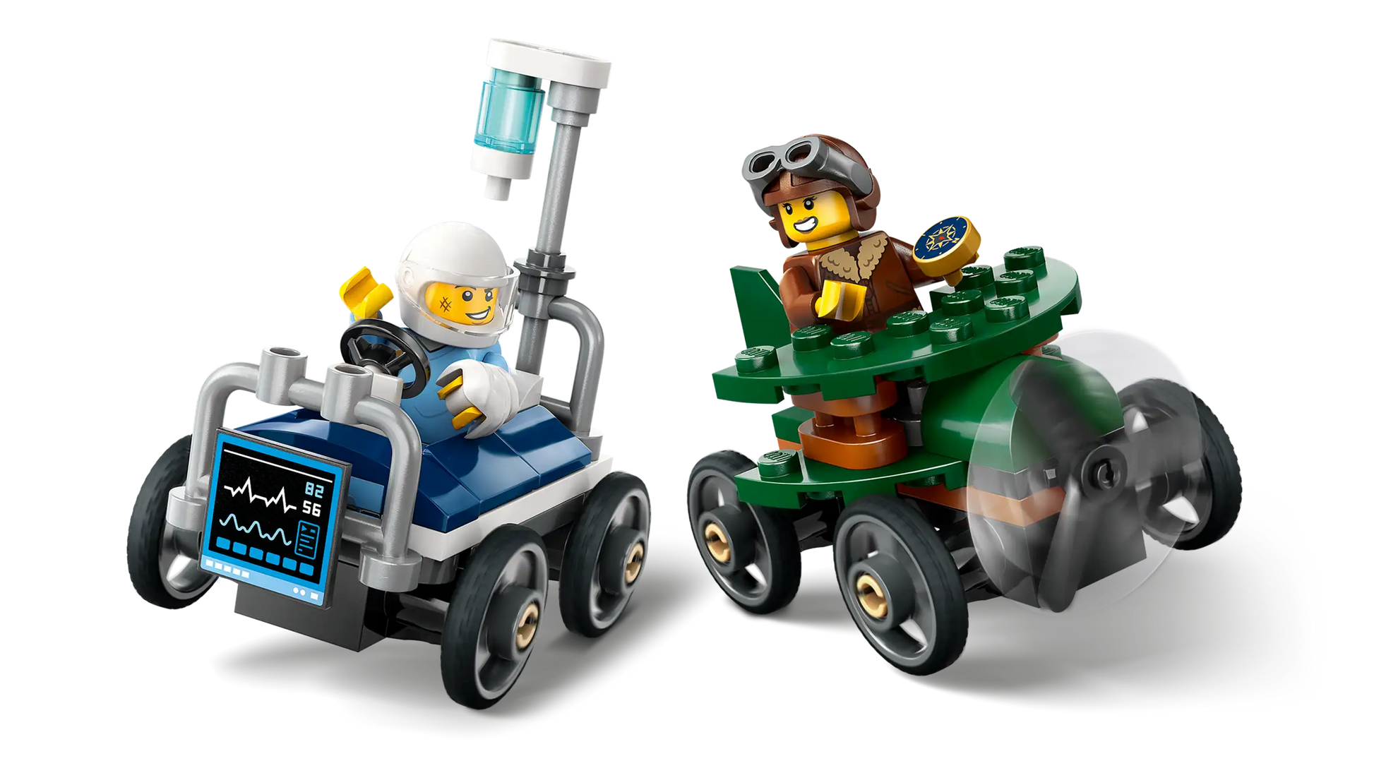 Lego City Airplane vs. Hospital Bed Race Car Pack 60459