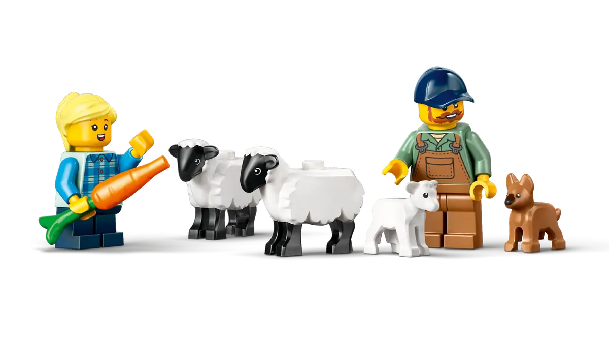 Lego City Red Farm Tractor with Trailer & Sheep 60461