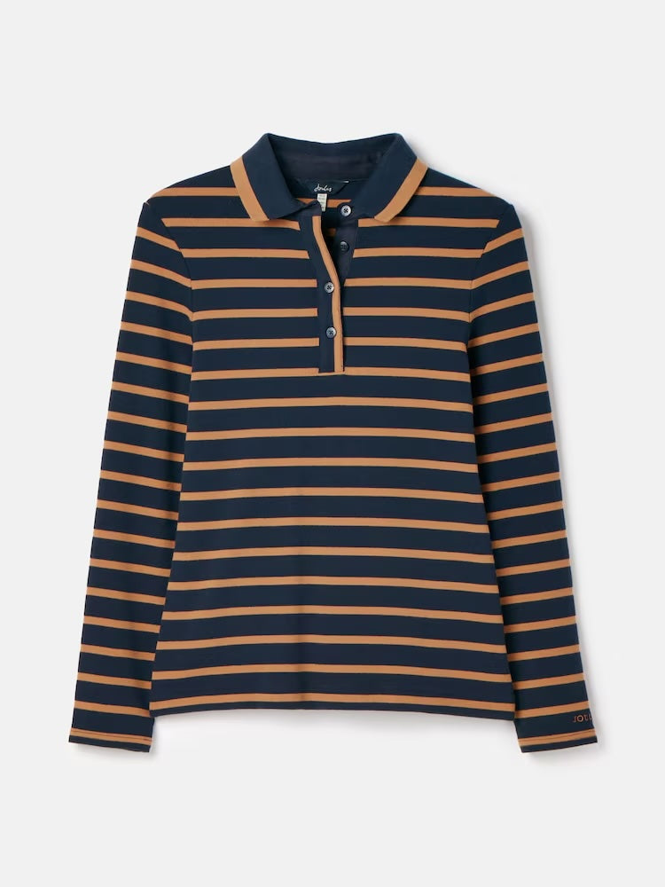 Joules Fairfield Long Sleeve Ribbed Polo Shirt