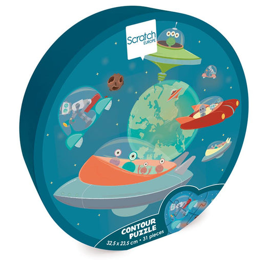 Inside Out Toys Scratch Compact Puzzle 31Pcs Space