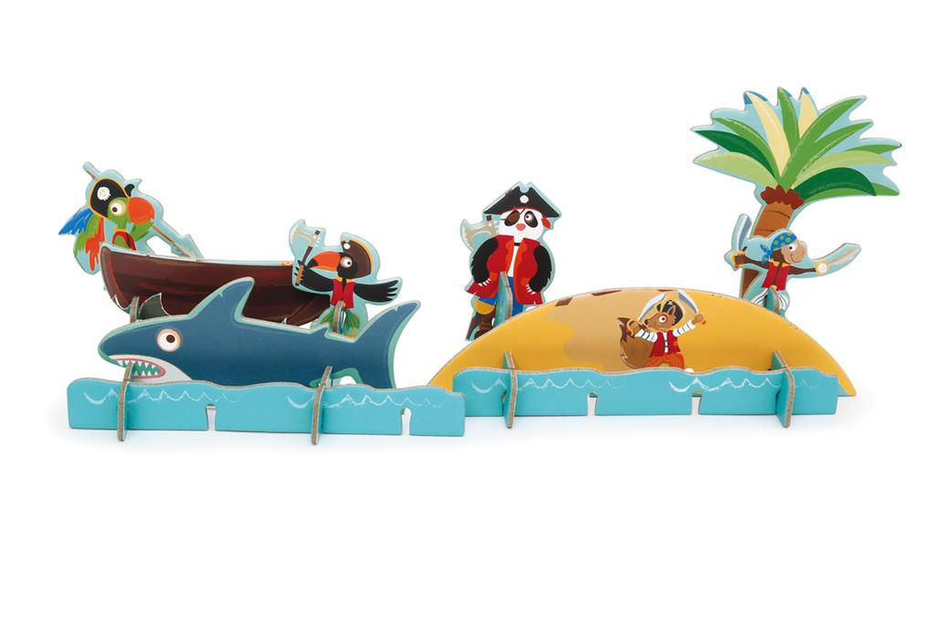 Inside Out Toys Scratch Playpuzzle 3D Pirate