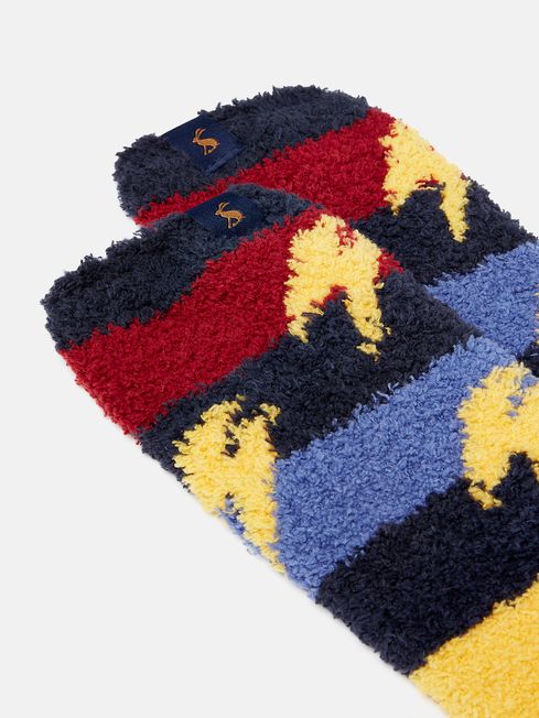 Joules Lightning Bolt Harry Potter Fluffy Lounge Socks