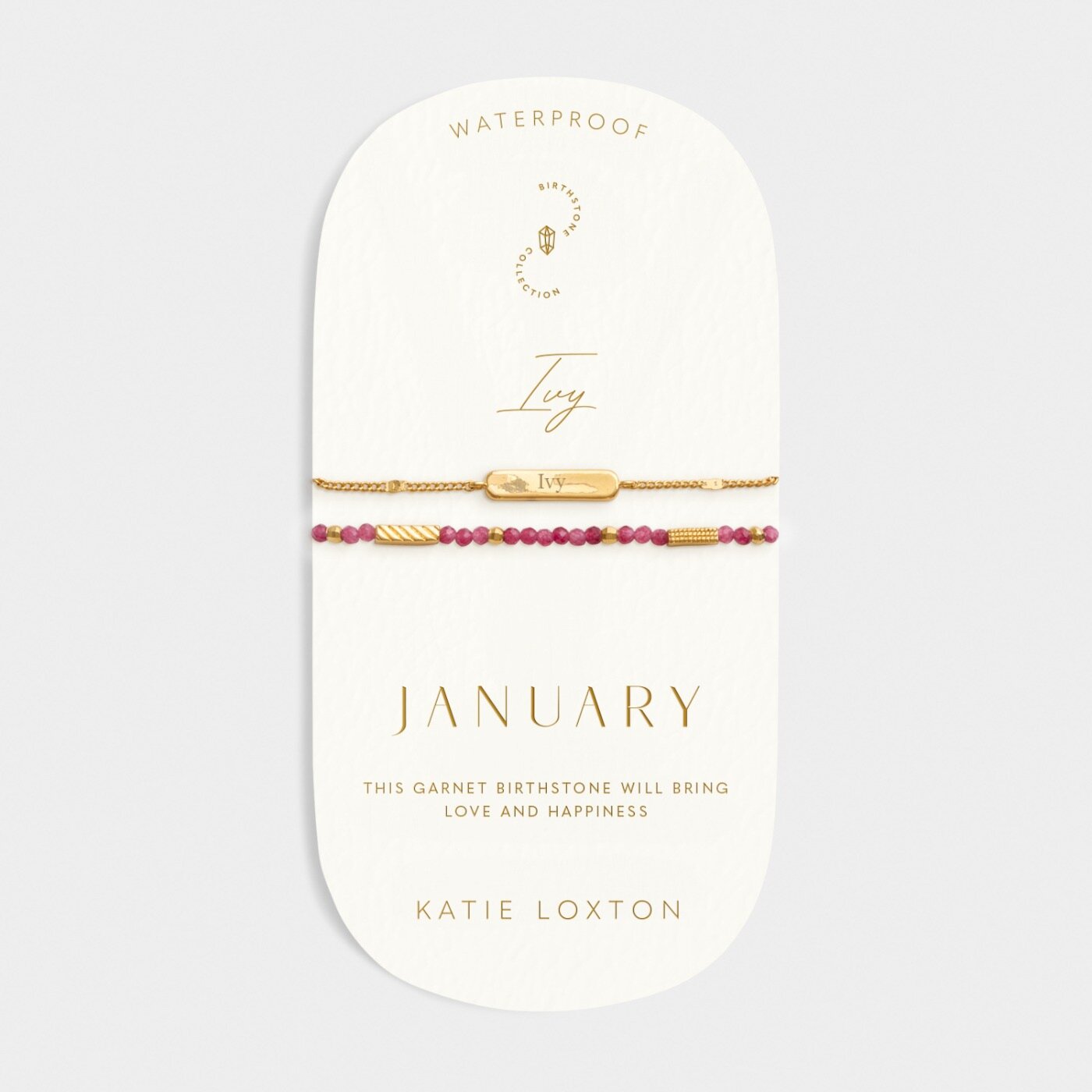 Katie Loxton Birthstone Waterproof Gold Bracelet