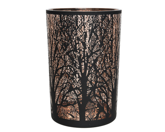 Kaemingk Matt Glass Hurricane Candle Holder