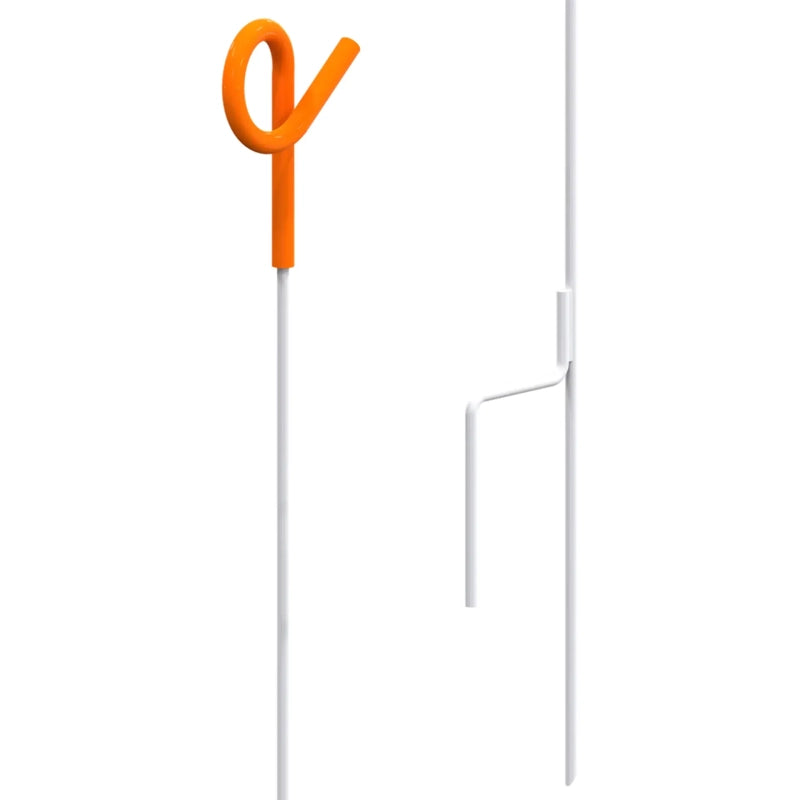 Gallagher 1 metre galvanised spring steel pigtail electric fence posts with footplates pack of 10