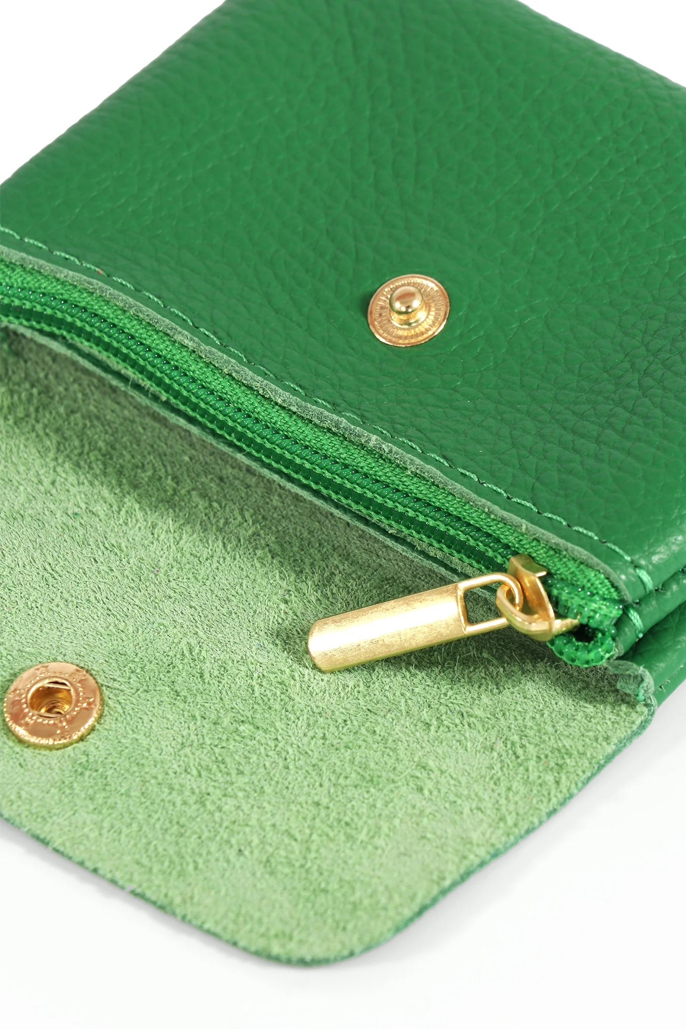 MSH Bright Green Leather Coin Purse