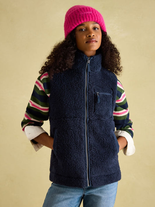 Joules Mallory Fleece Gilet - Navy
