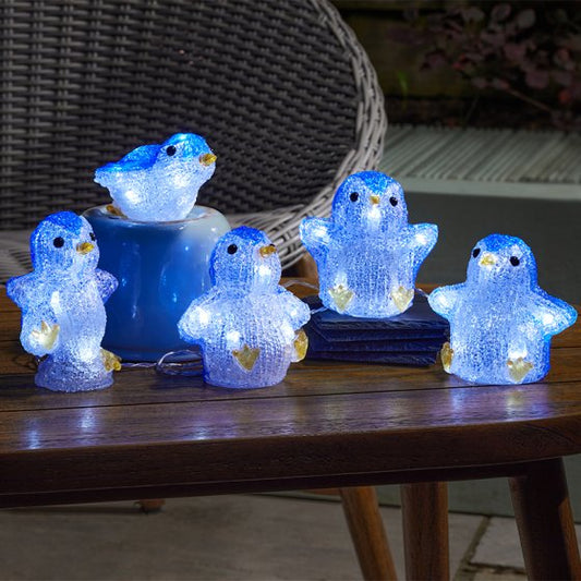Three Kings InLit Ice Penguins - Set of 5
