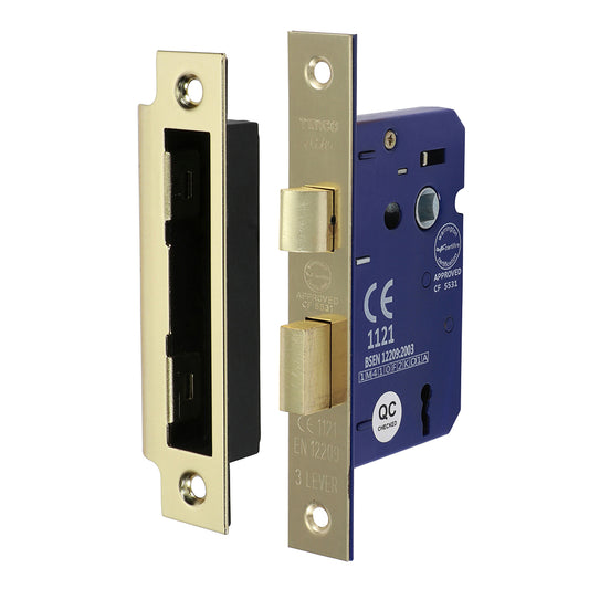 Timco 3 Lever Sashlock - Electro Brass