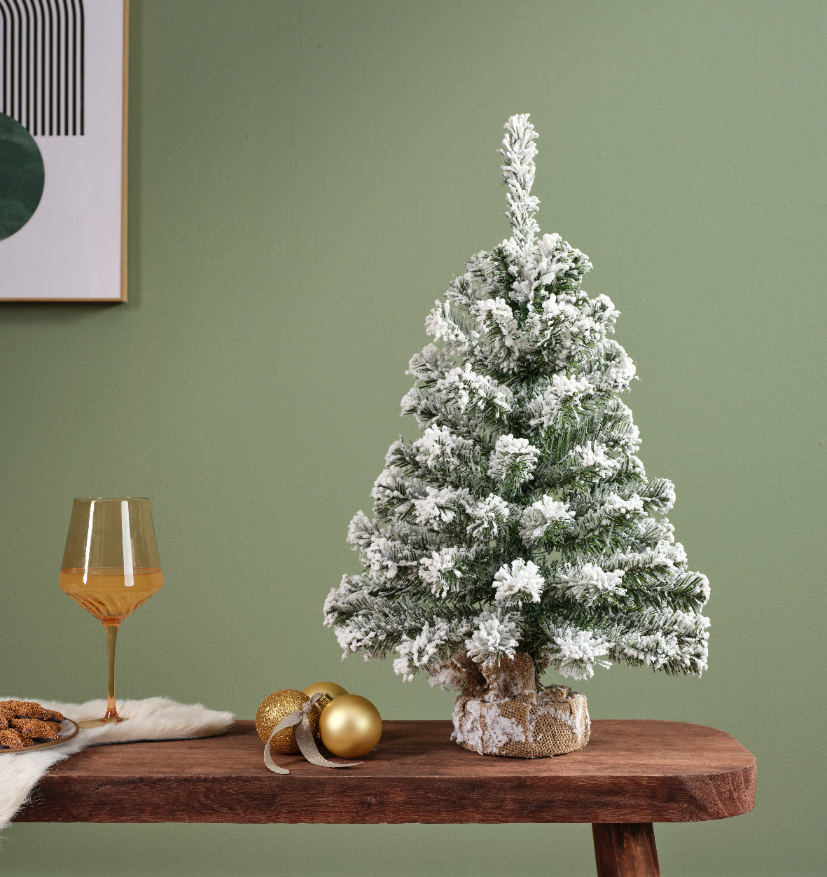 Kaemingk Imperial mini tree indoor - snowy green - 60cm