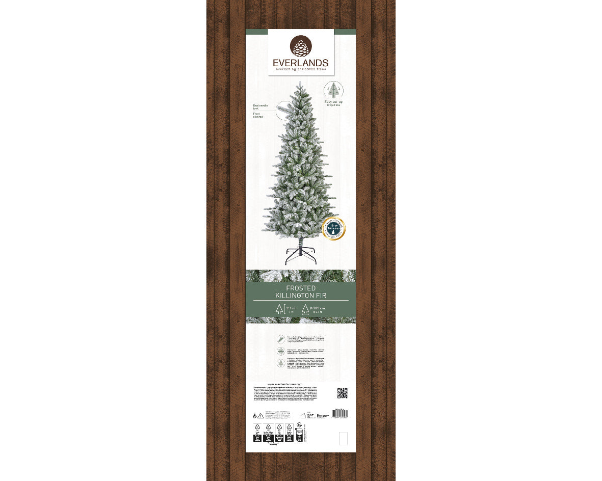 Kaemingk Large Killington Fir Frosted Artificial Christmas Tree