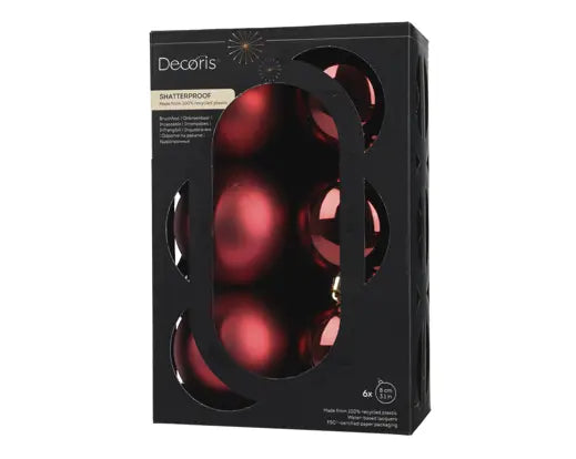 Kaemingk Shiny & Matt Red Baubles