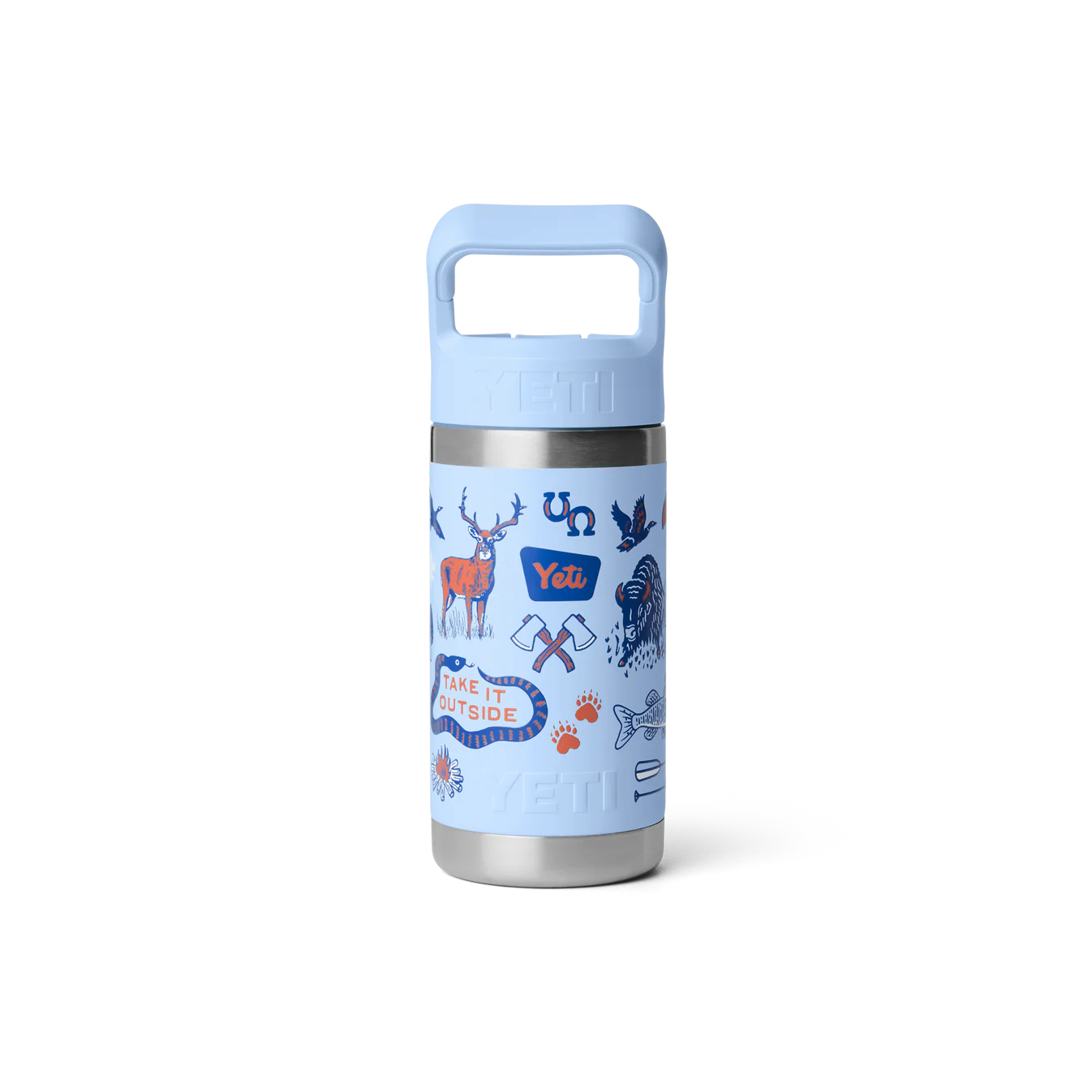 YETI Rambler Jr 12 oz (355ml) Kids' Bottle with Colour-Matched Straw Cap - Big Sky Summer Camp
