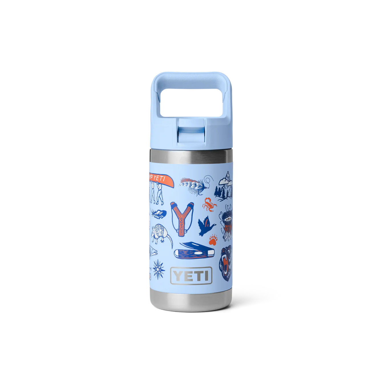YETI Rambler Jr 12 oz (355ml) Kids' Bottle with Colour-Matched Straw Cap - Big Sky Summer Camp