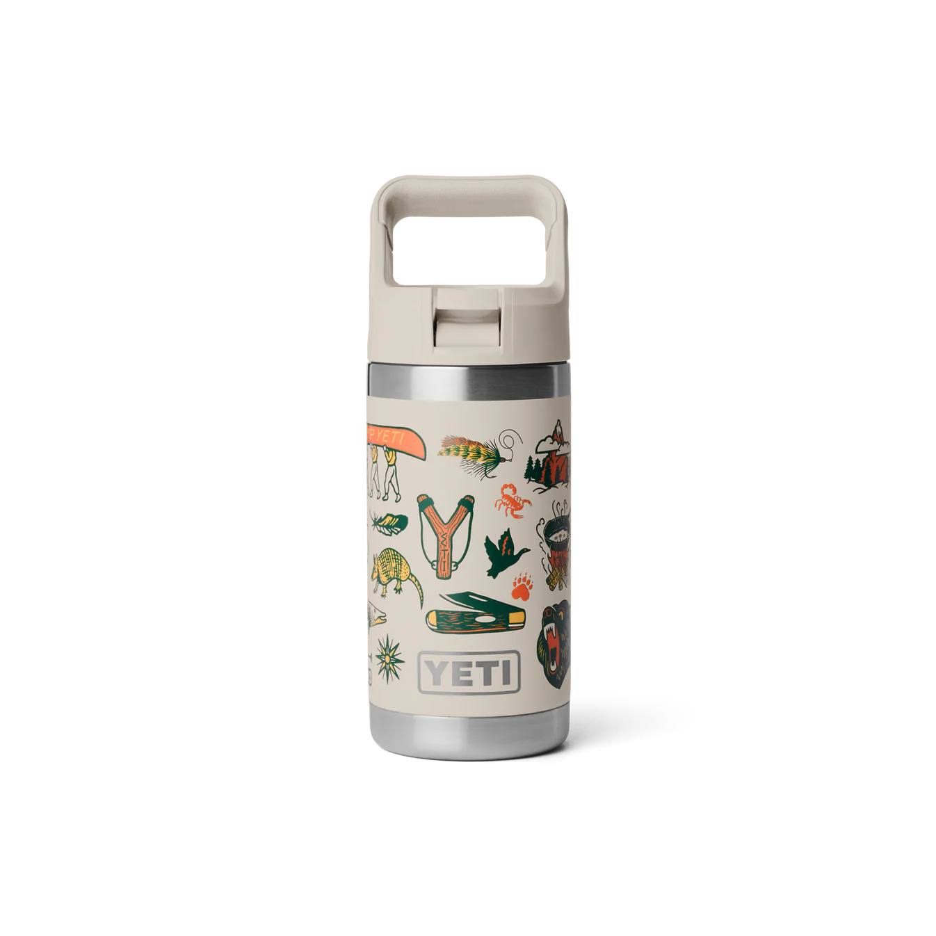 YETI Rambler Jr 12 oz (355ml) Kids' Bottle with Colour-Matched Straw Cap - Cape Summer Camp