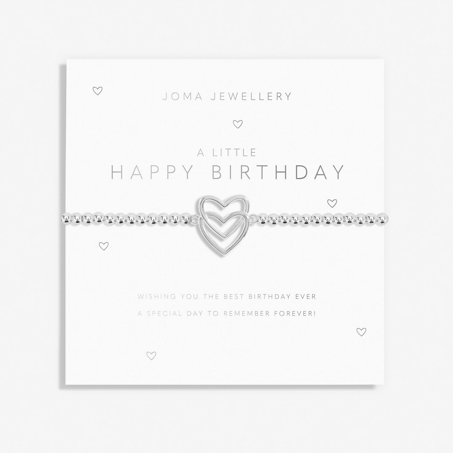 Joma Jewellery A Little Happy Birthday Double Heart Bracelet