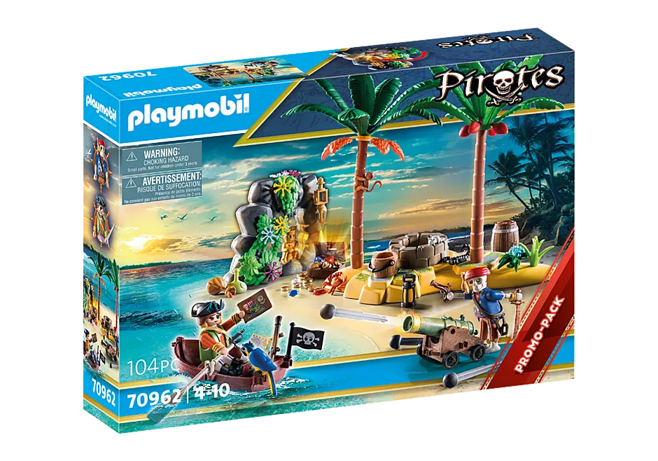 Playmobil Pirates Treasure Island with Rowboat Promo Pack 70962