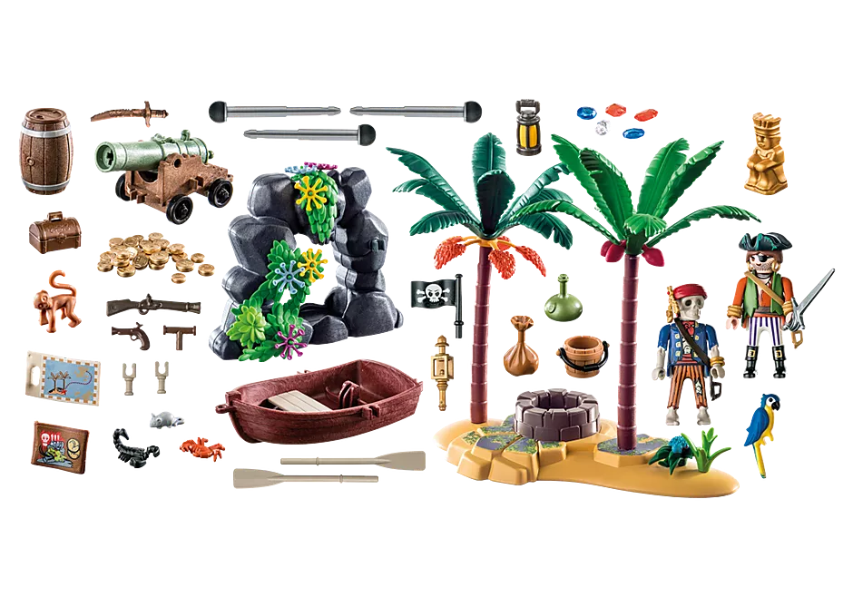 Playmobil Pirates Treasure Island with Rowboat Promo Pack 70962