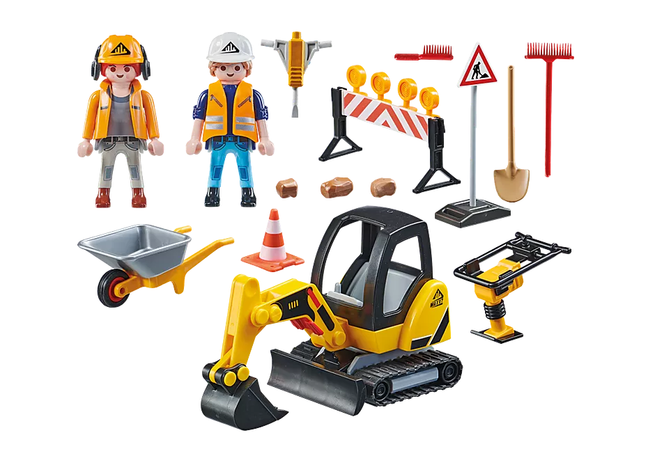 Playmobil City Action Road Works Construction Zone Promo Pack
