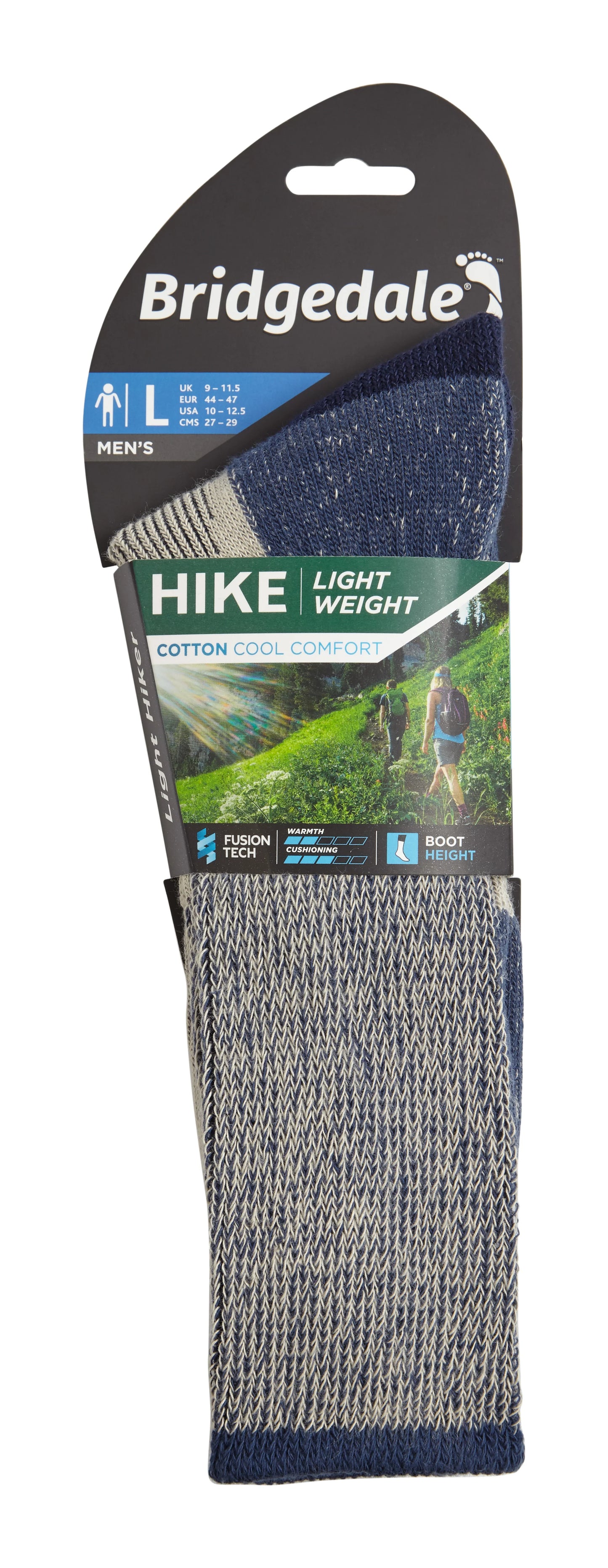 Bridgedale Mens Hike Lightweight Coolmax Comfort Boot Socks