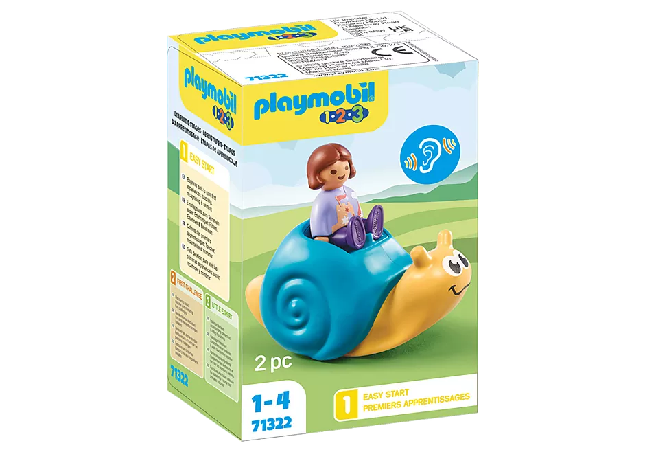 Playmobil 1.2.3 Rocking Snail with Rattle Feature