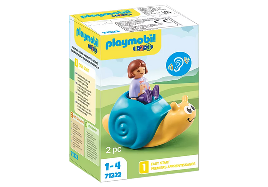 Playmobil 1.2.3 Rocking Snail with Rattle Feature