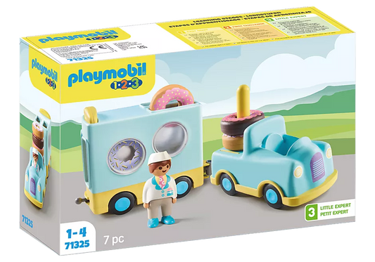 Playmobil 1.2.3 Doughnut Truck with Stacking & Sorting Feature