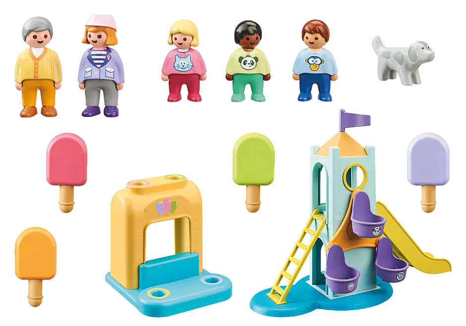 Playmobil 1.2.3 Adventure Tower with Ice Cream Booth