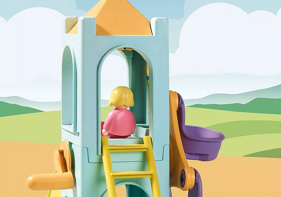 Playmobil 1.2.3 Adventure Tower with Ice Cream Booth