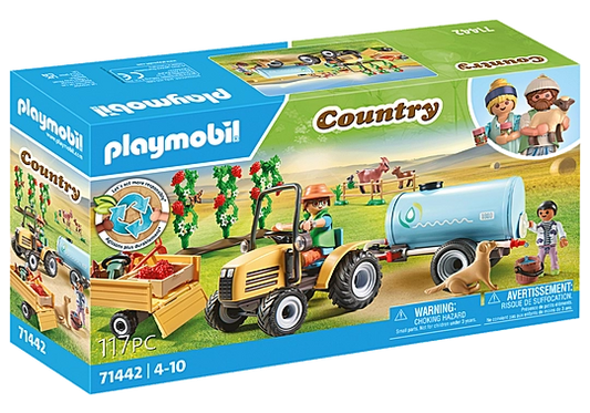 Playmobil Country Tractor with Trailer and Water Tank