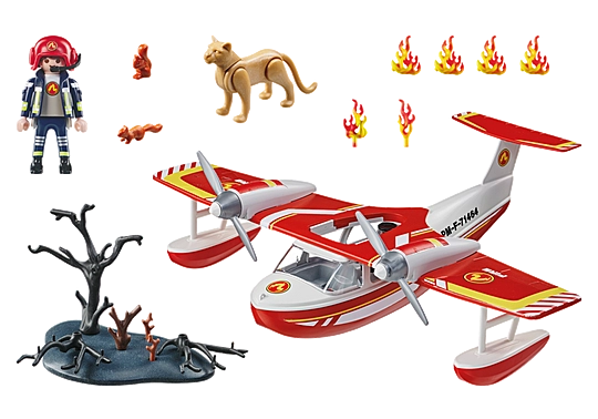 Playmobil Action Heroes Firefighting Plane with Extinguishing Function