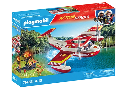 Playmobil Action Heroes Firefighting Plane with Extinguishing Function
